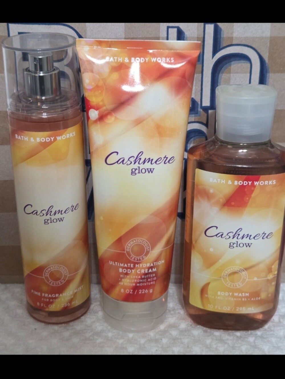 Bath and Body Works Cashmere Glow Bundle 3PC New!